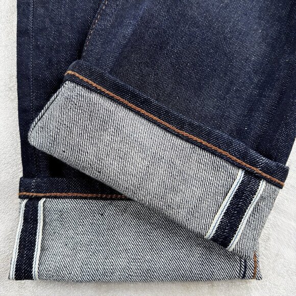 Unbranded Brand UB422 Tight 11oz Indigo Stretch Selvedge Jeans Men’s 33x32 Denim - Picture 4 of 14